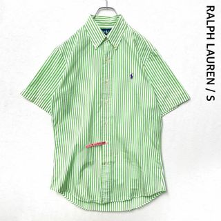 ポロラルフローレン(POLO RALPH LAUREN)のポロラルフローレン　90年代　ストライプ　ポニー　ボタンダウン　半袖シャツ　S(シャツ)