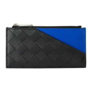 ボッテガヴェネタ(Bottega Veneta)の新品 ボッテガヴェネタ BOTTEGA VENETA カードケース ブラック/ブルー(名刺入れ/定期入れ)