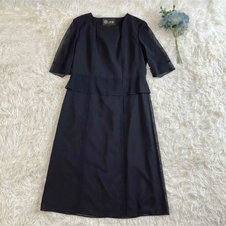 トウキョウソワール(TOKYO SOIR)の東京ソワール　ブラックフォーマルワンピース　礼服　喪服　5部袖　夏　薄手　7(礼服/喪服)