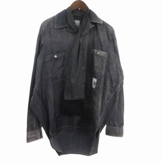 ミハラヤスヒロ 24SS アクセサリーミックスシャツ グレー 44 XS位(シャツ)