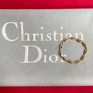 ディオール(Dior)の極 美品 Christian Dior ディオール CD ロゴ モチーフ チェーン ブレスレット バングル アクセサリー レディース ゴールド 25114(ブレスレット/バングル)