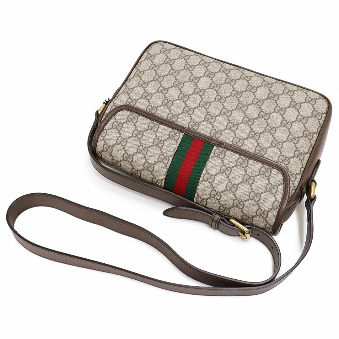 Gucci(グッチ)のグッチ オフィディア メッセンジャー 斜め掛け ショルダーバッグ GGスプリームキャンバス レザー ベージュ エボニー ゴールド金具 724704 GUCCI（新品・未使用品） レディースのバッグ(ショルダーバッグ)の商品写真