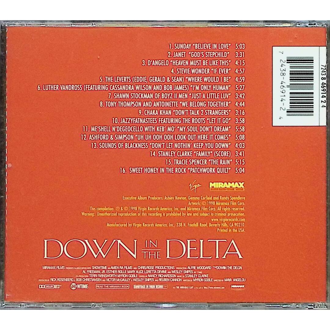 Down in the Delta:  Music from and Inspired by the Miramax Motion Picture / Various Artists (CD) エンタメ/ホビーのCD(テレビドラマサントラ)の商品写真