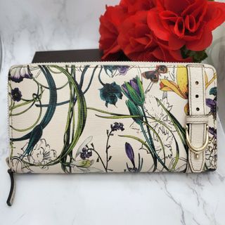 グッチ(Gucci)の【極美品】 GUCCI グッチ 長財布 財布 フローラ 花 ベルト 金具(財布)