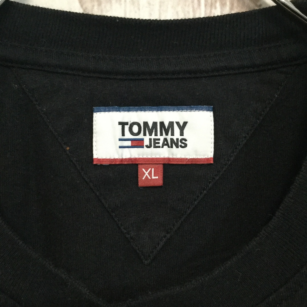TOMMY JEANS(トミージーンズ)の【トミージーンズ 半袖Tシャツ】ボックスロゴ刺繍 ゆるだぼ 古着感 XL 黒 メンズのトップス(Tシャツ/カットソー(半袖/袖なし))の商品写真