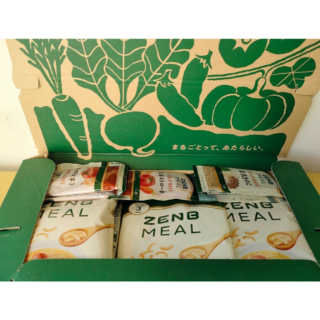 【ZENB】ミール 5食分 +スープ5食分 ミネストローネ 豆乳きのこ 食品/飲料/酒の食品(麺類)の商品写真