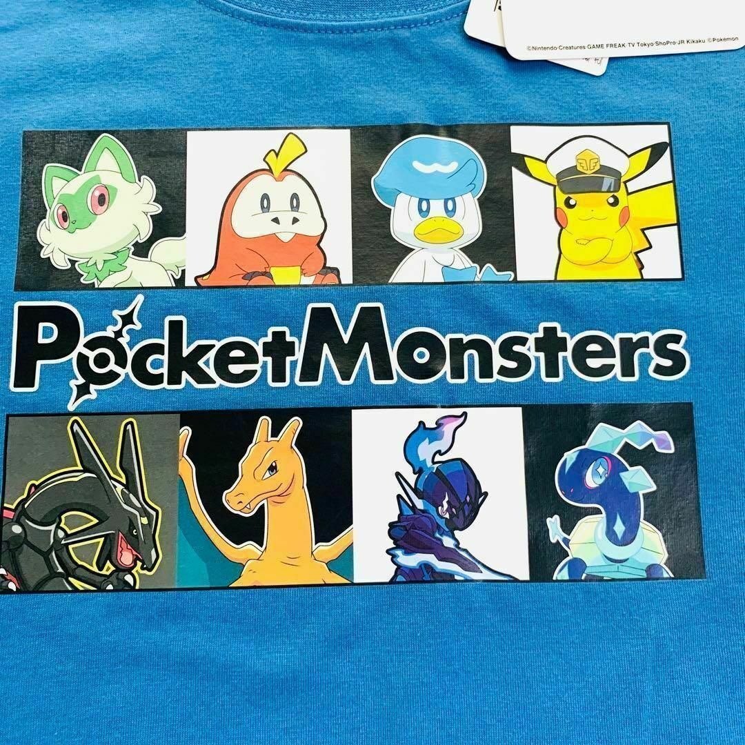 ポケモン(ポケモン)の新品 110 ポケモン Tシャツ 半袖 レックウザ リザードン 男の子 キッズ/ベビー/マタニティのキッズ服男の子用(90cm~)(Tシャツ/カットソー)の商品写真