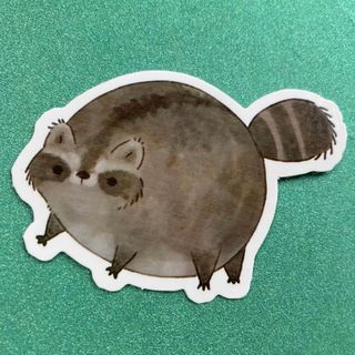 ⭐️人気⭐️たぬきのステッカー　アニマル　Raccoon sticker(車外アクセサリ)