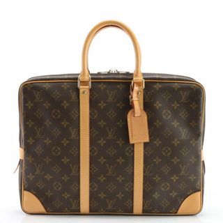 ルイヴィトン(LOUIS VUITTON)の極美品 ルイヴィトン モノグラム ポルト ドキュマン ヴォワヤージュ PDV M53361 レザー ビジネス バッグ トート A4 メンズ ERE Y15-6(ビジネスバッグ)