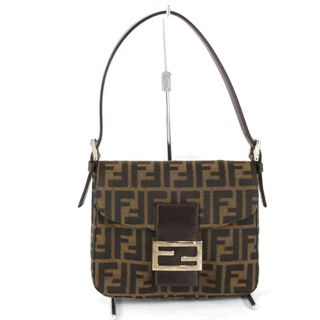 フェンディ(FENDI)の美品『USED』 FENDI フェンディ ズッカ ミニ マンマバケット ハンドバッグ キャンバス ブラウン【中古】(ハンドバッグ)