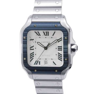 カルティエ(Cartier)のカルティエ サントス ドゥ カルティエ LM WSSA0047 Cartier 腕時計 シルバー文字盤(腕時計(アナログ))