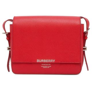 バーバリー(BURBERRY)のバーバリ― ショルダーバッグ ロゴ レザー BURBERRY バッグ 赤 レッド(ショルダーバッグ)