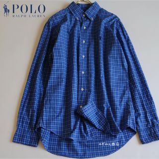 ポロラルフローレン(POLO RALPH LAUREN)の【POLO RALPH LAUREN】長袖シャツ　チェック　青　L相当★(シャツ)