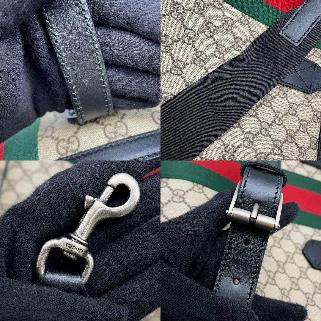 Gucci(グッチ)のグッチ トートバッグ ダッフルバッグ GGスプリーム シェリーライン 359261 GUCCI 2wayショルダーバッグ 黒 メンズのバッグ(トートバッグ)の商品写真