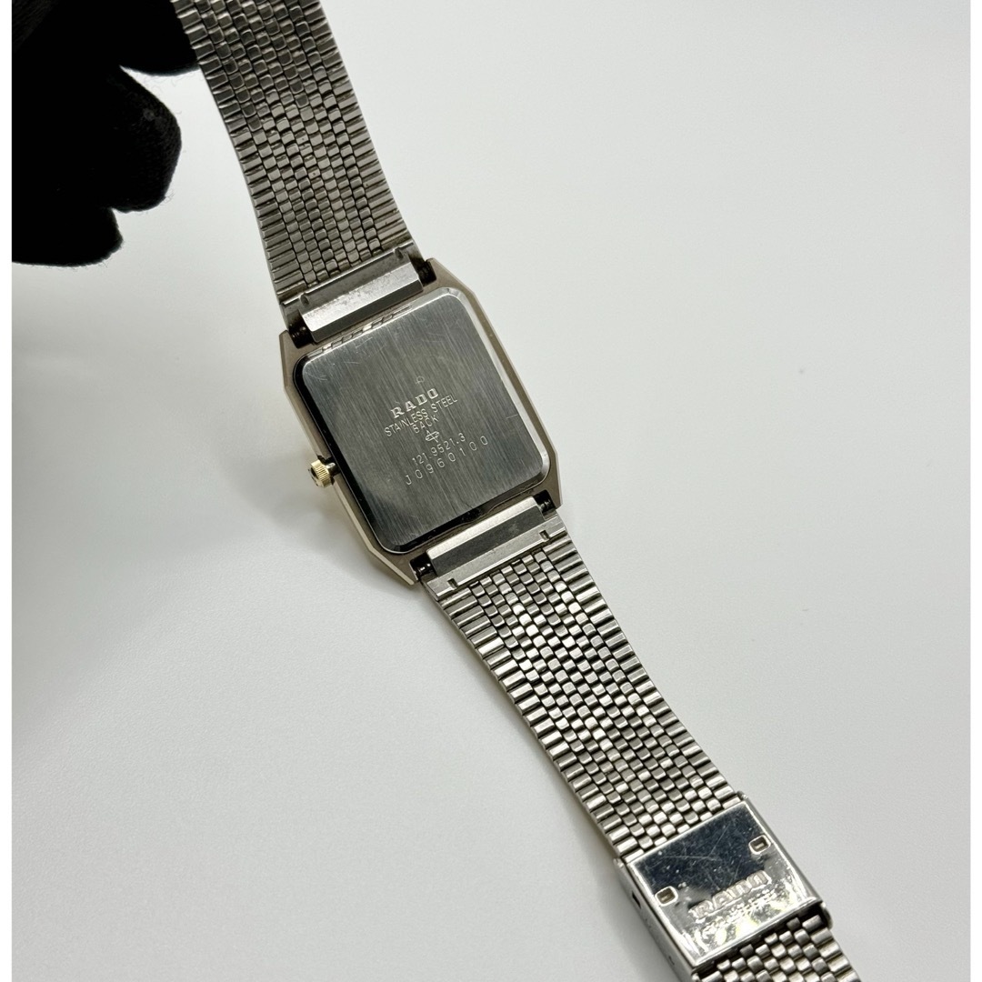 RADO(ラドー)のRADO QZ ラドー ダイヤスター 121.9521.3スクエアゴールド文字盤 メンズの時計(腕時計(アナログ))の商品写真