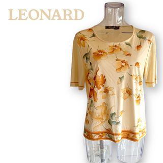 LEONARD - レオナール＊上品な色合いのカンカン素材 トップス カットソー＊LEONARD