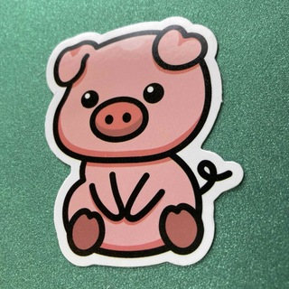 ⭐️人気⭐️豚のステッカー　アニマル　Pig Sticker(車外アクセサリ)