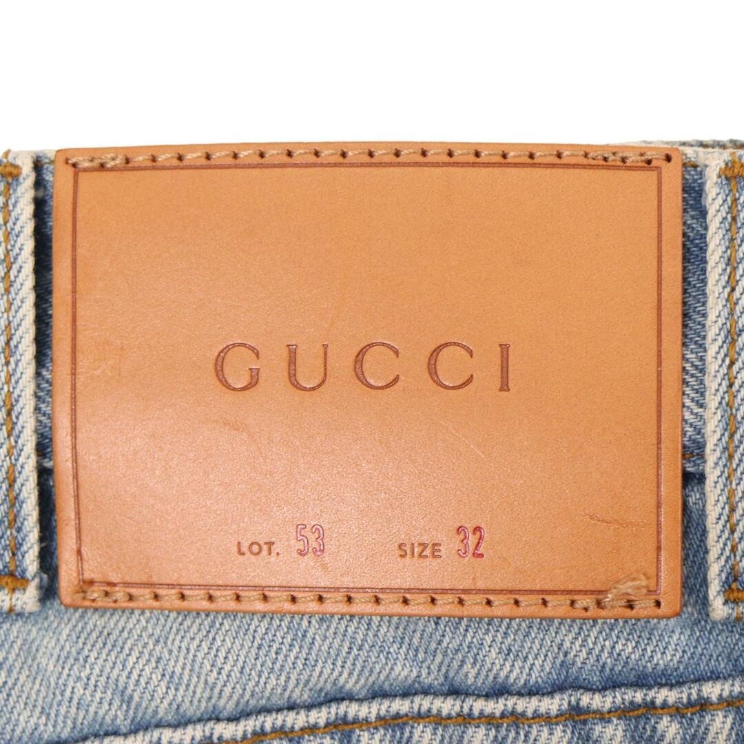 Gucci(グッチ)のグッチ 408637 LOVED刺繍 デニムパンツ 32 メンズのパンツ(その他)の商品写真