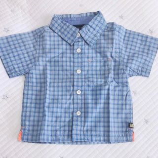 ベビーギャップ(babyGAP)のbaby GAP チェック 半袖 シャツ  ベビー(シャツ/カットソー)