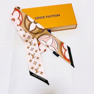 ルイヴィトン(LOUIS VUITTON)の新品　ルイヴィトン　LV バンドーBB・LV デュアリティ スカーフ ピンク(マフラー/ショール)