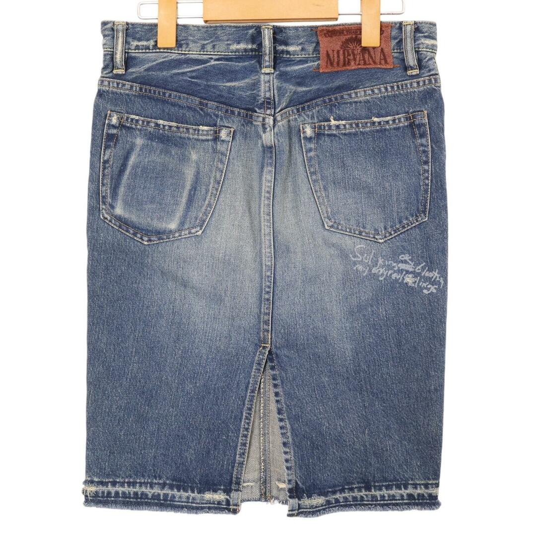 HYSTERIC GLAMOUR - ヒステリックグラマー ブルー ニルヴァーナ プリント デニム HYSTERIC GLAMOUR - ヒステリックグラマー ブルー ニルヴァーナ プリント デニム