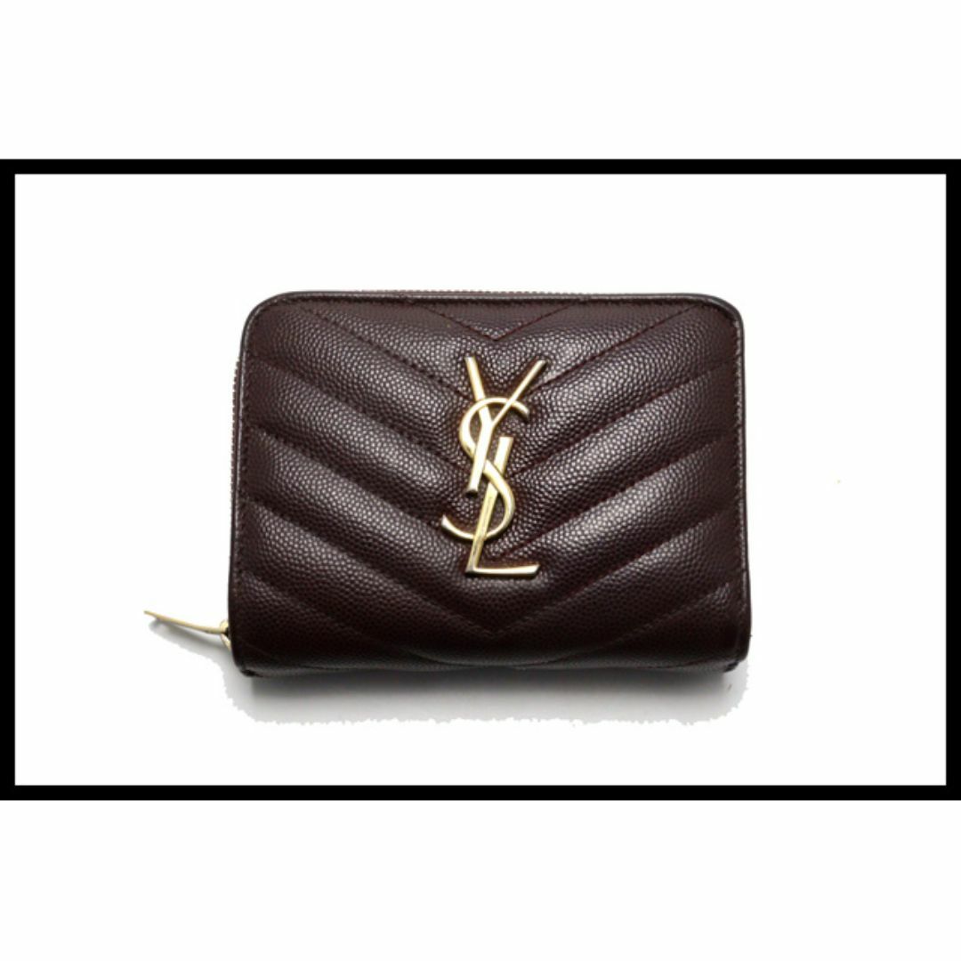 Yves Saint Laurent(イヴサンローラン)のサンローランパリ Vステッチ 2つ折り財布■04cc1135666 レディースのファッション小物(財布)の商品写真