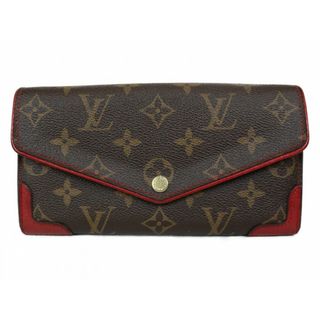 ルイヴィトン(LOUIS VUITTON)の【箱・布袋あり】LOUIS VUITTON　ルイヴィトン　ポルトフォイユ・サラ レティーロ　M41951　長財布　ロングウォレット　モノグラム　ブラウン　レッド　イニシャル入り　シンプル　レディース　ギフト　プレゼント包装可【中古】松前R56号店(財布)