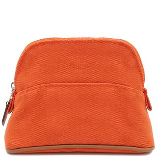 エルメス(Hermes)のエルメス HERMES ポーチ ボリードポーチ ミニミニ コットン オレンジ シルバー金具【中古】(ポーチ)