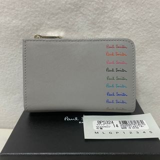 ポールスミス(Paul Smith)の新品 ポールスミス PAULSMITH キーケース コンパクト財布 グレー 牛革(キーケース)