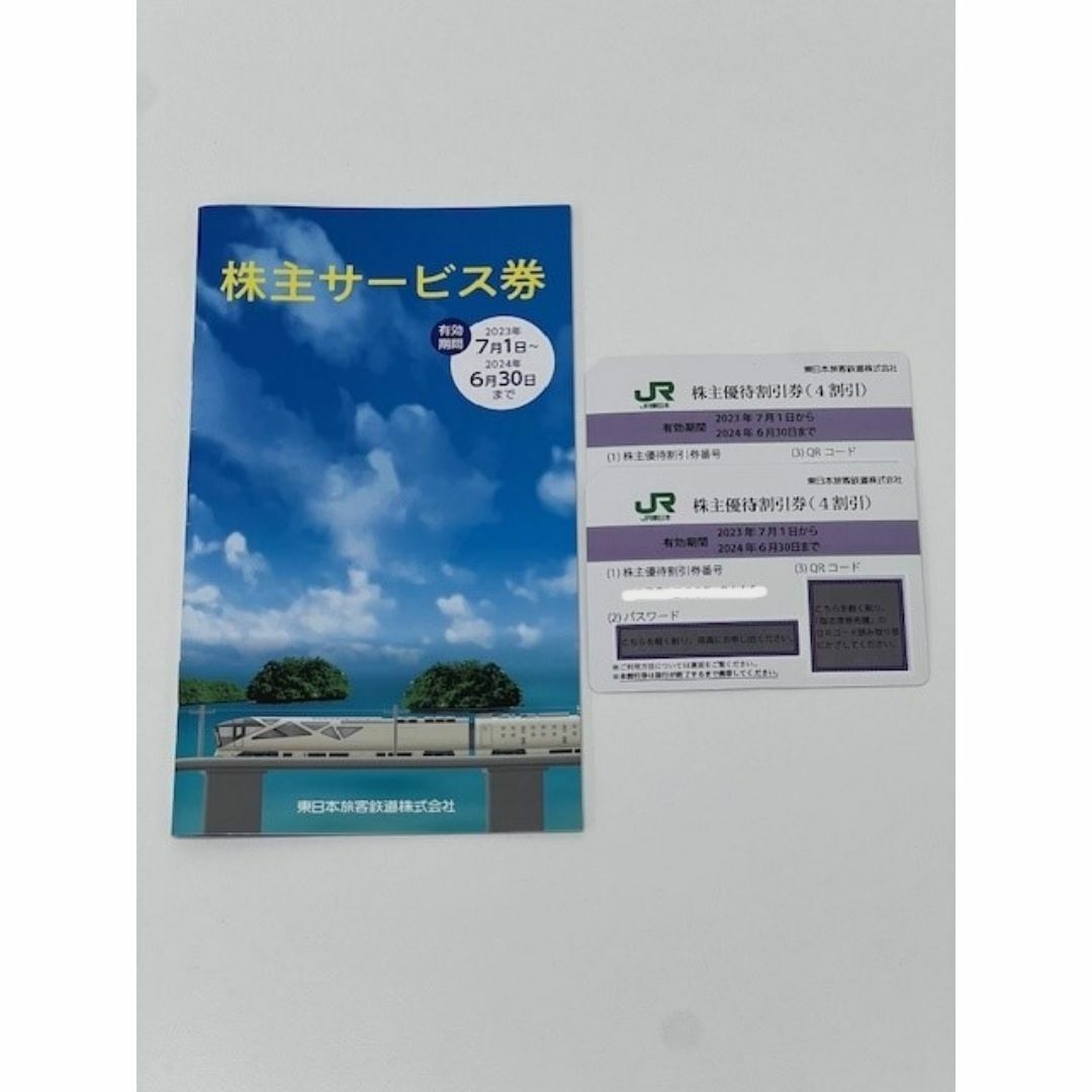 JR(ジェイアール)のJR東日本　株主優待割引券(4割引)　2枚 チケットの優待券/割引券(その他)の商品写真