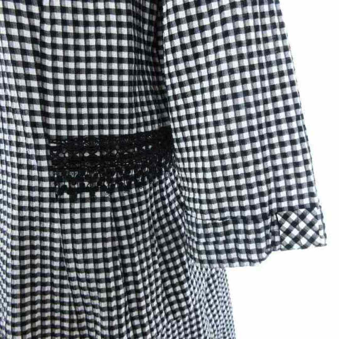 leilian(レリアン)のレリアン セットアップ 上下セット シャツジャケット スカート 黒 白 11 レディースのジャケット/アウター(ノーカラージャケット)の商品写真