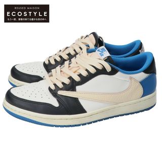 ナイキ(NIKE)のナイキ Travis Scott ｘ Fragment【美品】DM7866-140 Air Jordan 1 Low OG SP Military Blue スニーカー/ 25(スニーカー)