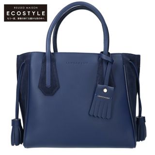 ロンシャン(LONGCHAMP)のロンシャン 【美品】1122060 レザーｘスエード タッセル ペネロペ(トートバッグ)