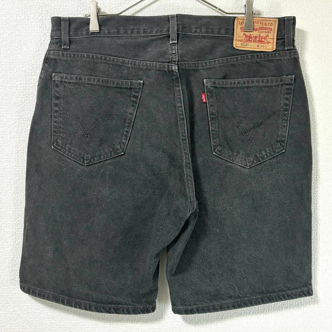 Levi's(リーバイス)のリーバイス505 W36 ブラックデニム ショートパンツ 黒 00s 8289 その他のその他(その他)の商品写真