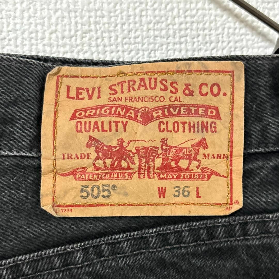 Levi's(リーバイス)のリーバイス505 W36 ブラックデニム ショートパンツ 黒 00s 8289 その他のその他(その他)の商品写真