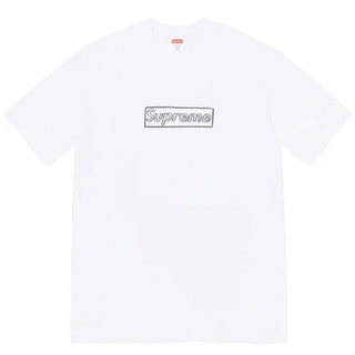 シュプリーム(Supreme)のSupreme KAWS Chalk Logo Tee 白M(Tシャツ/カットソー(半袖/袖なし))