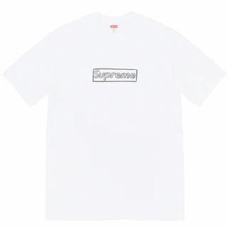 シュプリーム(Supreme)のSupreme KAWS Chalk Logo Tee 白M(Tシャツ/カットソー(半袖/袖なし))