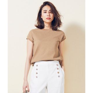 ニジュウサンク(23区)の23区 コットン　プルオーバー キャメル系 ￥10,890(Tシャツ(半袖/袖なし))