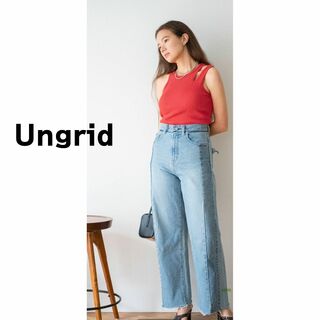Ungrid - 新品　Ungrid アングリッド　タンクトップ　赤　レッド　リブ　アシンメトリー