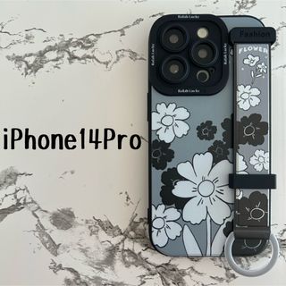 FLOWER　iPhone14Pro　ケースカバー　落下防止(iPhoneケース)