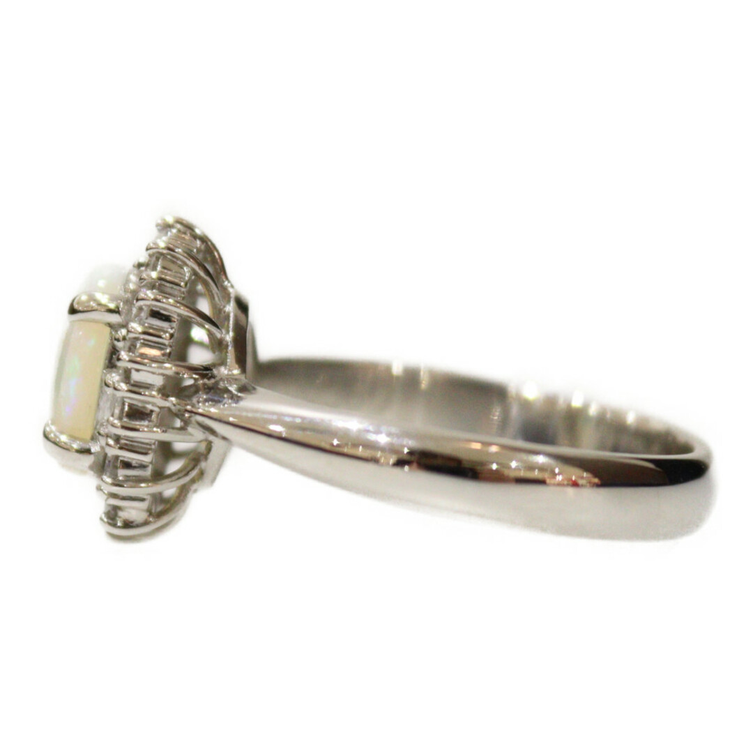 オパールリング Pt900 プラチナ ダイヤモンド 6.5g レディース ウィメンズ ジュエリー 指輪 かわいい【中古】 レディースのアクセサリー(リング(指輪))の商品写真