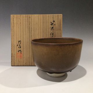 リ１１０　茶碗　『土肥刀泉造』　抹茶碗　共箱　茶道具(陶芸)