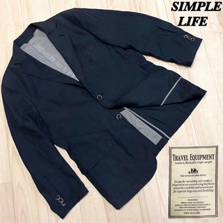 SIMPLE LIFE - SIMPLE LIFE テーラードジャケット トラベル 紺 46 麻 春夏 軽量