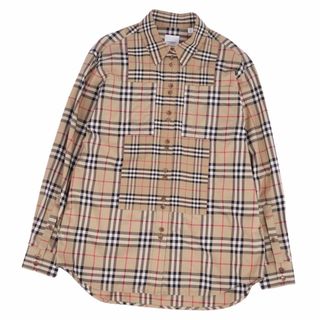 BURBERRY - 美品 バーバリー BURBERRY シャツ ブラウス ロングスリーブ 長袖 ノバチェック柄 コットン トップス レディース UK6 US4 IT38(S相当) ブラウン