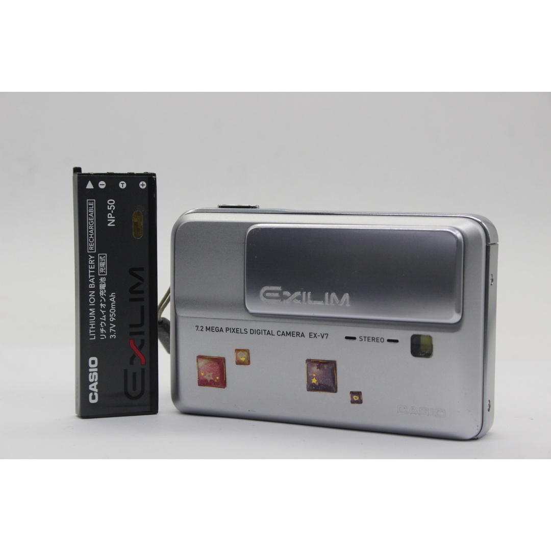 【返品保証】 カシオ Casio Exilim EX-V7 7x バッテリー付き コンパクトデジタルカメラ  s8841 スマホ/家電/カメラのカメラ(コンパクトデジタルカメラ)の商品写真