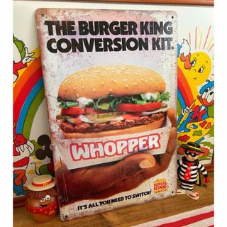 バーガーキング　BURGER KING ブリキ看板　アメリカン雑貨　アメリカン(その他)