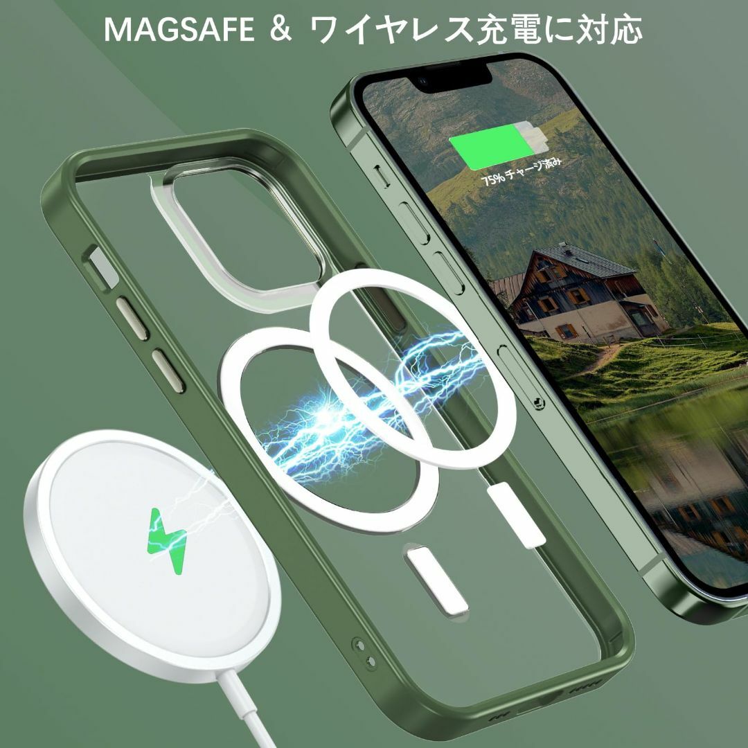 【サイズ:iPhone13/14_色:グリーン】BENTOBEN iPhone  スマホ/家電/カメラのスマホアクセサリー(その他)の商品写真