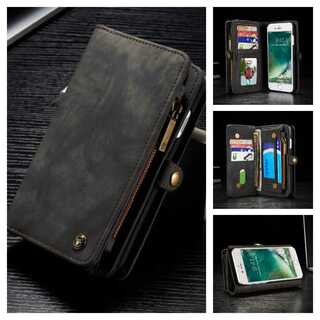 黒★iPhone6Plus スエード レザーケース 財布★