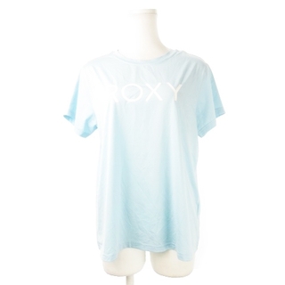ロキシー(Roxy)のロキシー Tシャツ カットソー 半袖 薄手 ストレッチ 滑らか ロゴ L 青(Tシャツ(半袖/袖なし))