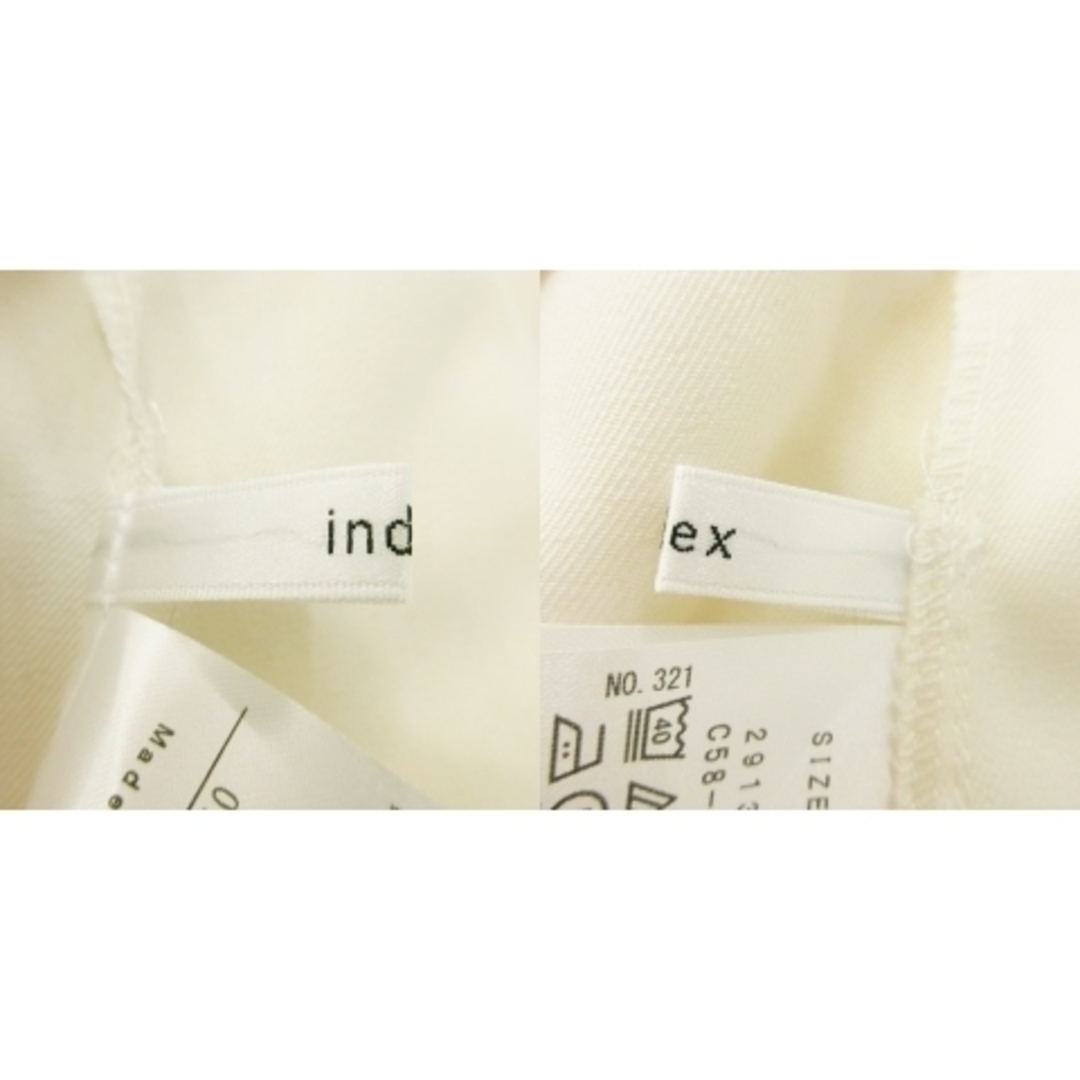 INDEX(インデックス)のインデックス ブラウス ロールカラー 長袖 バックボタン M アイボリー レディースのトップス(シャツ/ブラウス(長袖/七分))の商品写真